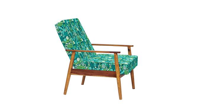 Memsaab Arm Chair - Floral Swirls Red (Green, sheesham wood Finish) by Urban Ladder - Front View Design 1 - 670411