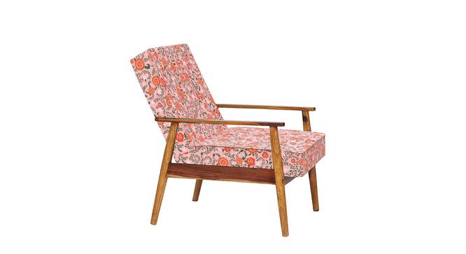 Memsaab Arm Chair - Floral Swirls Red (Orange, sheesham wood Finish) by Urban Ladder - Front View Design 1 - 670413