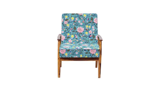 Memsaab Arm Chair - Floral Swirls Red (Blue, sheesham wood Finish) by Urban Ladder - Cross View Design 1 - 670429