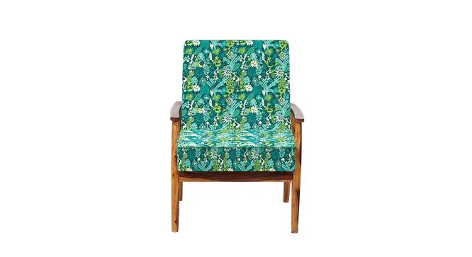 Memsaab Arm Chair - Floral Swirls Red (Green, sheesham wood Finish) by Urban Ladder - Cross View Design 1 - 670430
