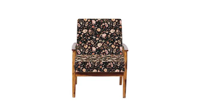 Memsaab Arm Chair - Floral Swirls Red (Black, sheesham wood Finish) by Urban Ladder - Cross View Design 1 - 670431