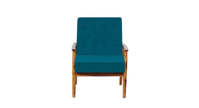Memsaab Arm Chair - Floral Swirls Red (Blue, sheesham wood Finish) by Urban Ladder - Cross View Design 1 - 670439
