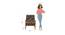 Memsaab Arm Chair - Floral Swirls Red (Black, sheesham wood Finish) by Urban Ladder - Design 1 Dimension - 670488
