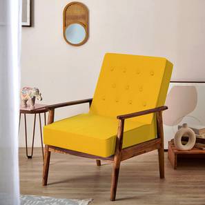 Chair In Mysuru Design Memsaab Lounge Chair in Sahara Mustard Fabric