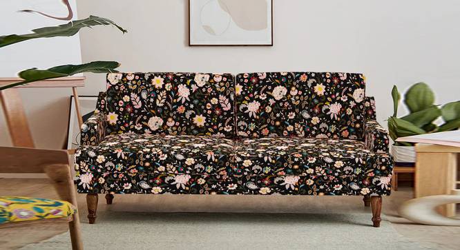 Nawab Couch - Savanna Green (Black) by Urban Ladder - Front View Design 1 - 670735