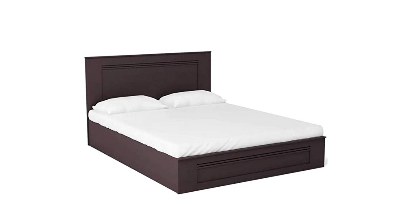Woof Stanbel Solid Wood King Size Box Storage Upholstered Bed in Matte