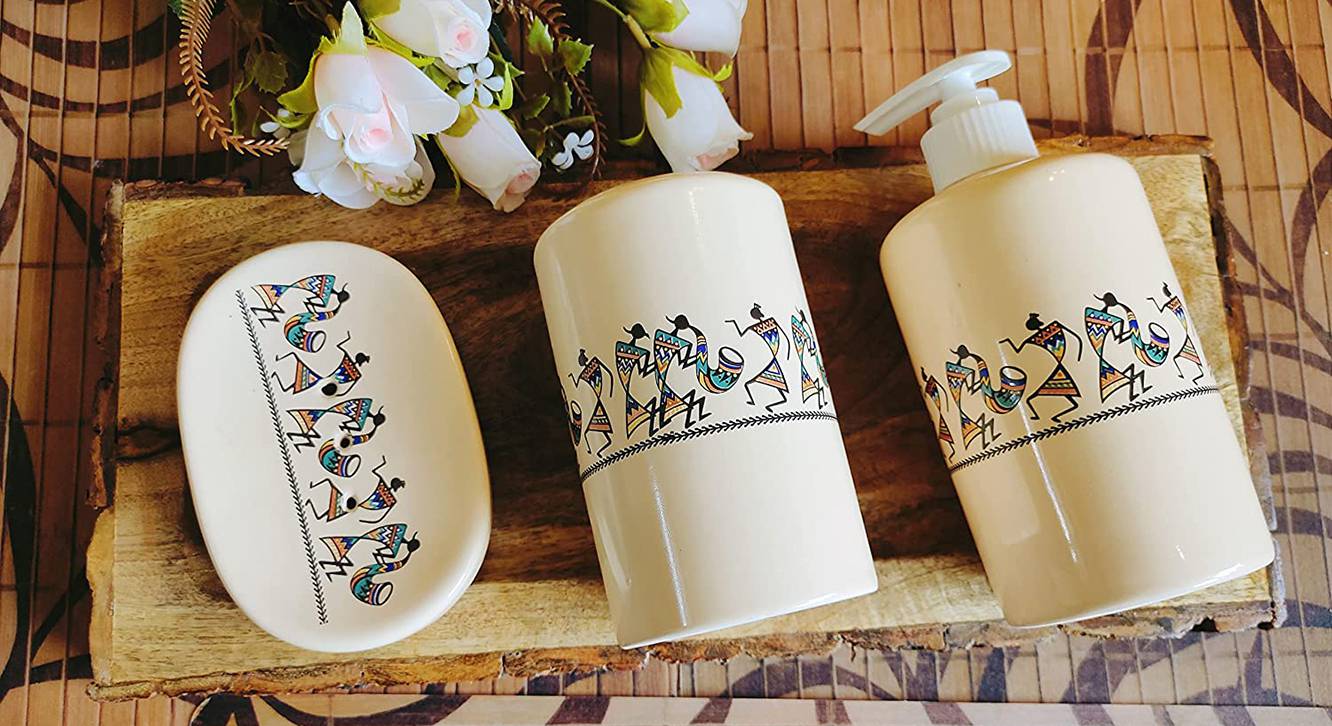 Ivory Ceramic Bathroom Accessory Set Urban Ladder