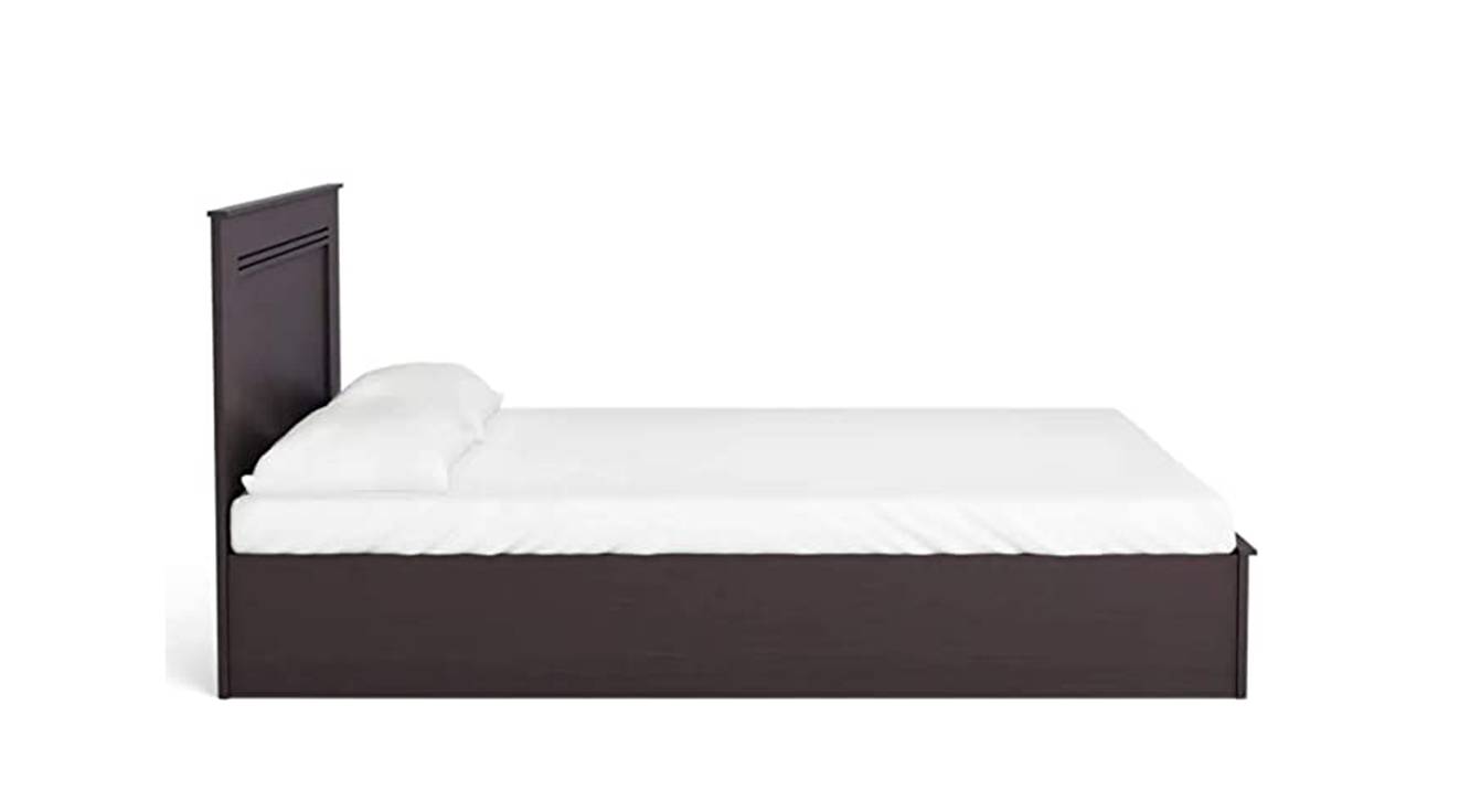 Woof Stanbel Solid Wood King Size Box Storage Upholstered Bed in Matte