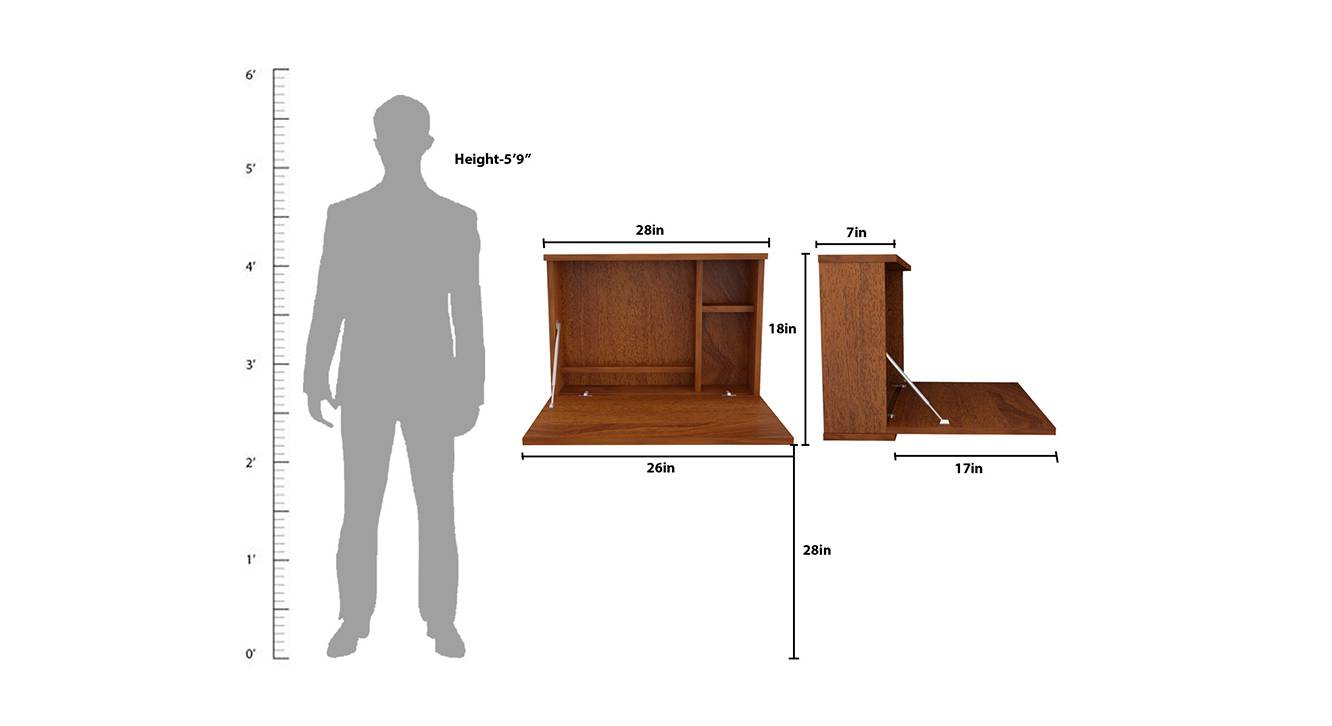 Bayleigh Engineered Wood Laptop Table in Melamine Urban Ladder