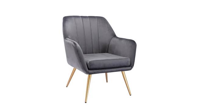 Brodie Accent Chair - Pink (Grey, Powder Coating Finish) by Urban Ladder - Front View Design 1 - 671874