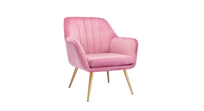Brodie Accent Chair - Pink (Pink, Powder Coating Finish) by Urban Ladder - Front View Design 1 - 671875