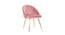 Hindmen Side Chair - Pink (Pink, Powder Coating Finish) by Urban Ladder - Front View Design 1 - 671876