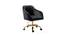 Louise Task Chair - Pink (Black, Powder Coating Finish) by Urban Ladder - Front View Design 1 - 671955