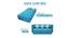 Pull Out Sofa cum Bed 72x36x14 Sky Bkue (Blue) by Urban Ladder - Design 1 Side View - 672062