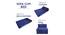 Fold Out Sofa cum Bed 6x2 Blue (Blue) by Urban Ladder - Rear View Design 1 - 672074