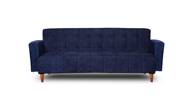 Pull Out Sofa cum Bed 72x44x16 Dark blue (Dark Blue, Polished Finish) by Urban Ladder - Front View Design 1 - 672104