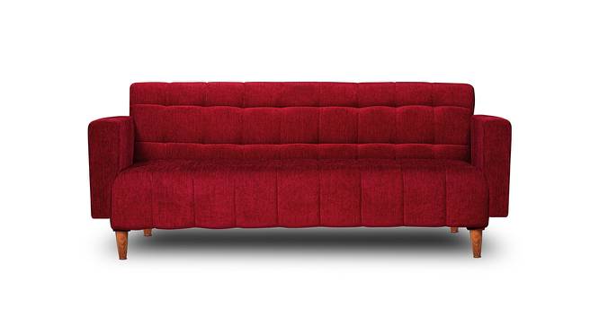 Pull Out Sofa cum Bed 72x44x16 Maroon (Maroon, Polished Finish) by Urban Ladder - Front View Design 1 - 672107