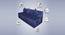 Fold Out Sofa cum Bed 6x6 Blue (Blue) by Urban Ladder - Front View Design 1 - 672129