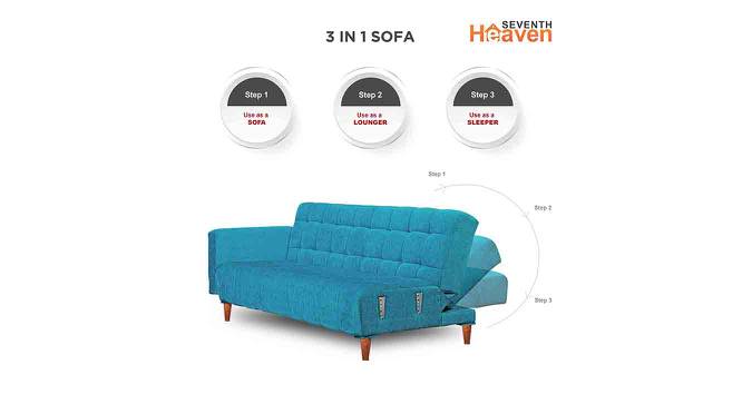 Pull Out Sofa cum Bed 72x44x16 Sky Blue (Sky Blue, Polished Finish) by Urban Ladder - Cross View Design 1 - 672141