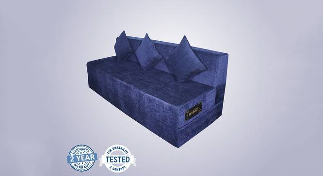 Fold Out Sofa cum Bed 6x6 Blue (Blue) by Urban Ladder - Cross View Design 1 - 672164