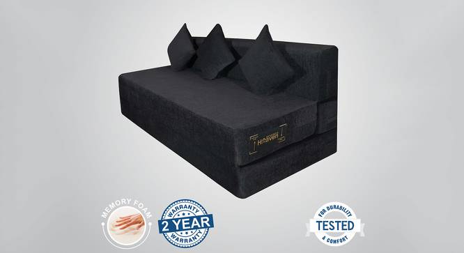 Fold Out Sofa cum Bed 6x6 Black (Black) by Urban Ladder - Cross View Design 1 - 672167