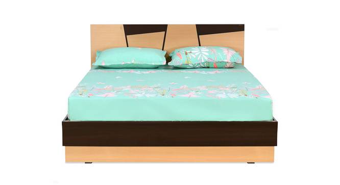 Nilkamal - Floret Non Storage Engineered Wood Bed (Queen Bed Size, Bovrian Beach Finish) by Urban Ladder - Front View Design 1 - 672275