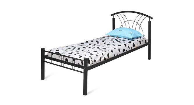 Nilkamal - Lucas Non Storage Metal Bed (Single Bed Size, Black Finish) by Urban Ladder - Cross View Design 1 - 672276