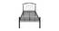 Nilkamal - Lucas Non Storage Metal Bed (Single Bed Size, Black Finish) by Urban Ladder - Design 1 Side View - 672289