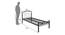 Nilkamal - Lucas Non Storage Metal Bed (Single Bed Size, Black Finish) by Urban Ladder - Design 1 Dimension - 672338