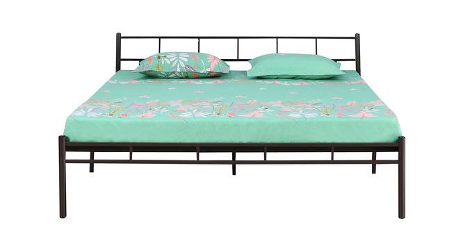 Nilkamal - Neptune Non Storage Metal Bed (King Bed Size, Char Brown Finish) by Urban Ladder - Front View Design 1 - 672359