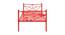 Nilkamal - Origami Non Storage Metal Bed (Single Bed Size, Red Finish) by Urban Ladder - Cross View Design 1 - 672380