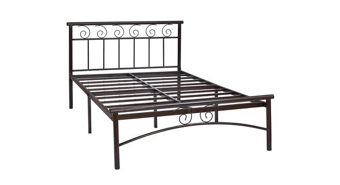 Nilkamal - Sistema Non Storage Metal Bed (Double Bed Size, Char Brown Finish) by Urban Ladder - Cross View Design 1 - 672381