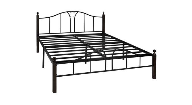 Nilkamal - Alcazer Non Storage Metal Bed (Queen Bed Size, Black Finish) by Urban Ladder - Cross View Design 1 - 672383
