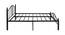 Nilkamal - Alcazer Non Storage Metal Bed (Queen Bed Size, Black Finish) by Urban Ladder - Design 1 Side View - 672396