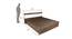 Nilkamal - Lodgy Storage Engineered Wood Bed (Queen Bed Size, Brown Finish) by Urban Ladder - Design 1 Dimension - 672426