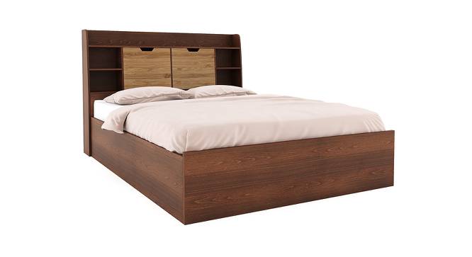 Nilkamal - Riva Storage Engineered Wood Bed (Walnut Finish, Queen Bed Size) by Urban Ladder - Front View Design 1 - 672461