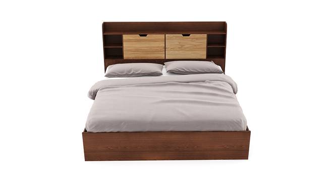 Nilkamal - Riva Storage Engineered Wood Bed (Walnut Finish, King Bed Size) by Urban Ladder - Front View Design 1 - 672466