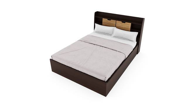 Nilkamal - Riva Storage Engineered Wood Bed (Queen Bed Size, New Wenge Finish) by Urban Ladder - Front View Design 1 - 672470