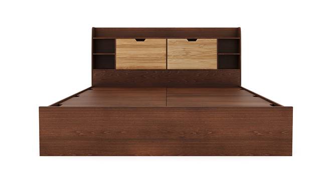 Nilkamal - Riva Storage Engineered Wood Bed (Walnut Finish, King Bed Size) by Urban Ladder - Cross View Design 1 - 672480