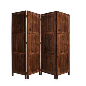 Living Storage In Bhopal Design Solid Wood Room Divider in Brown Colour