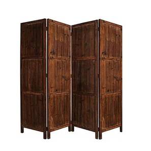 Living Storage In Hoskote Design Solid Wood Room Divider in Brown Colour