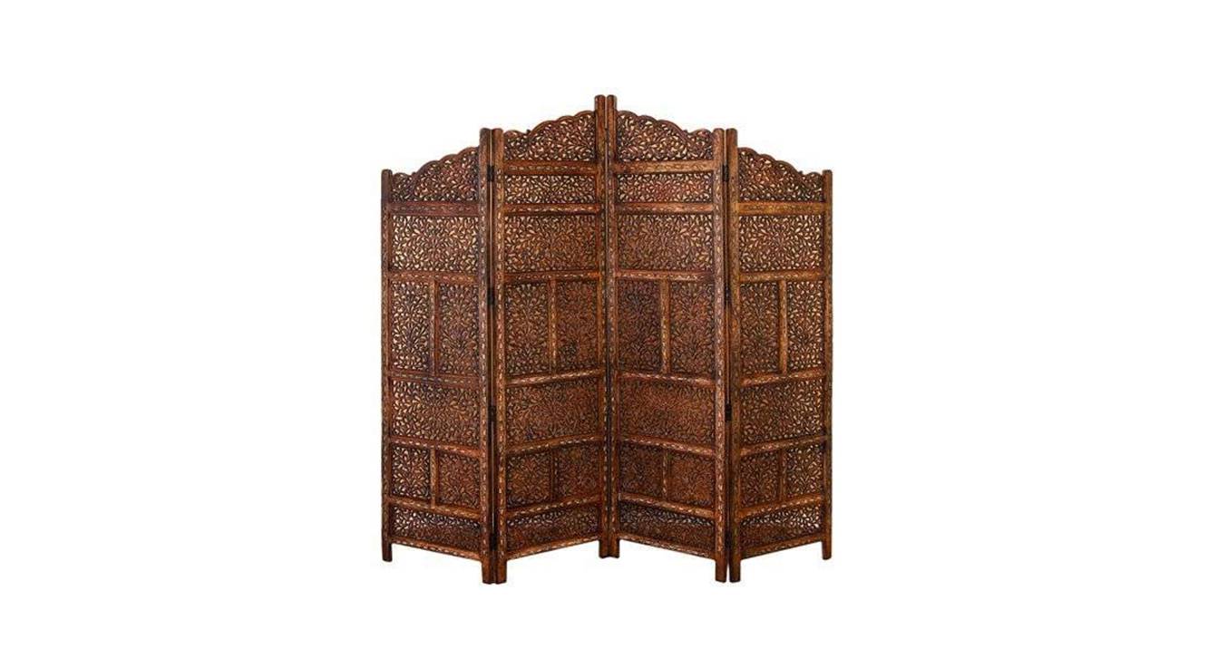 Solid Wood Room Divider in Brown Colour Urban Ladder