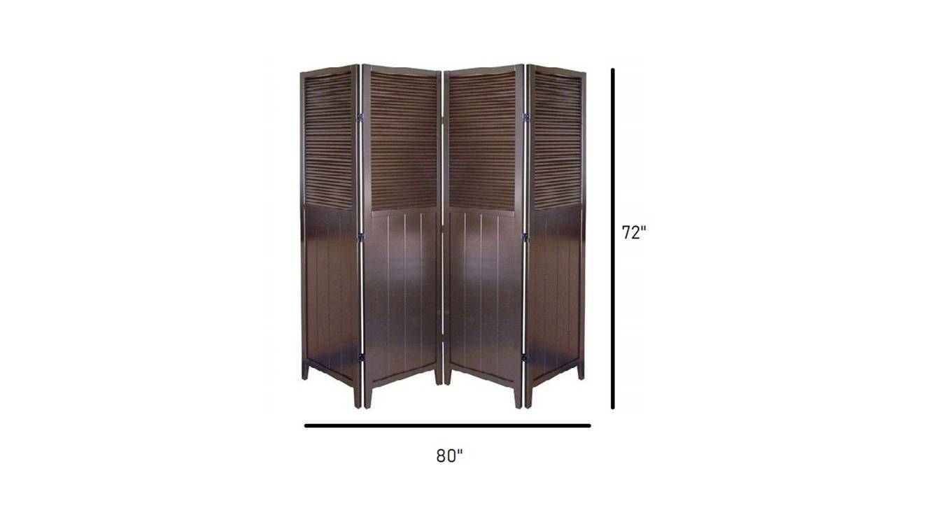 Solid Wood Room Divider in Brown Colour Urban Ladder