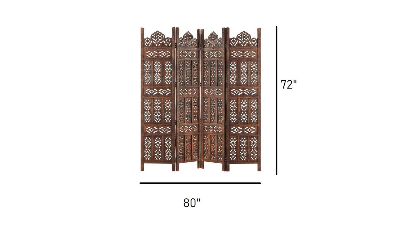 Solid Wood Room Divider in Brown Colour Urban Ladder