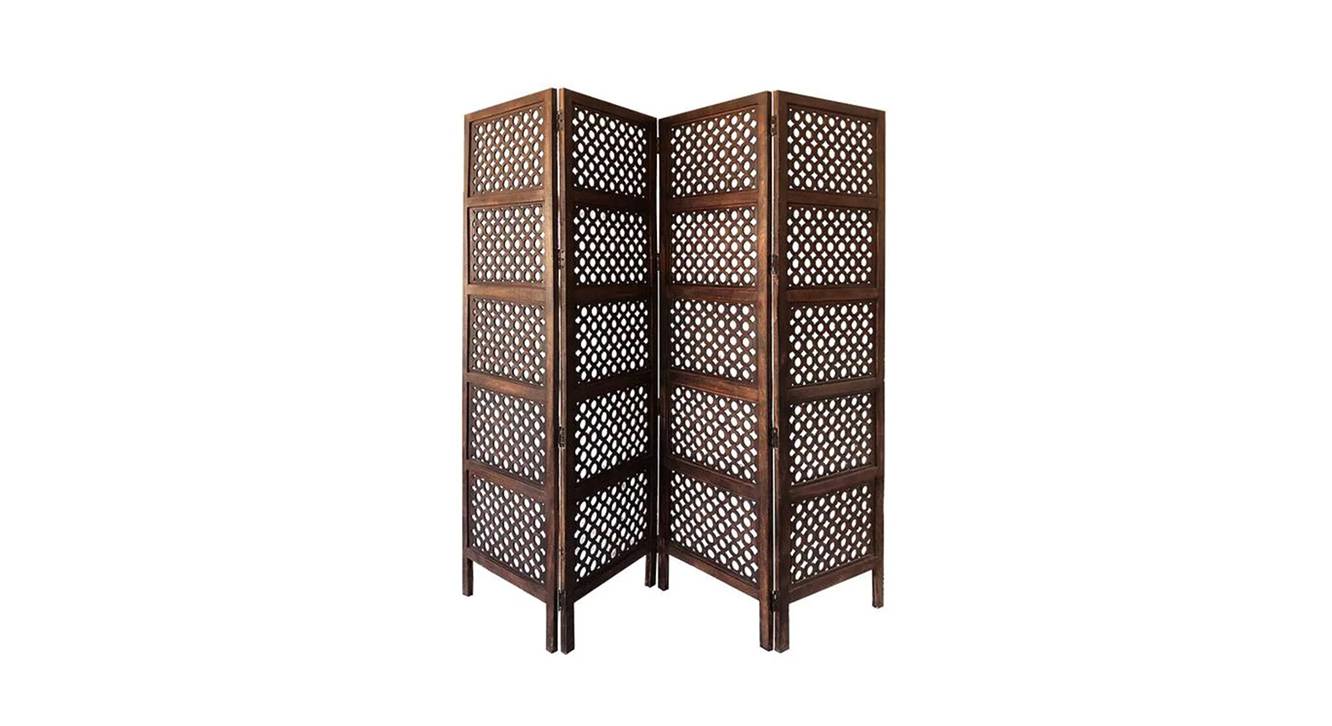 Solid Wood Room Divider in Brown Colour Urban Ladder