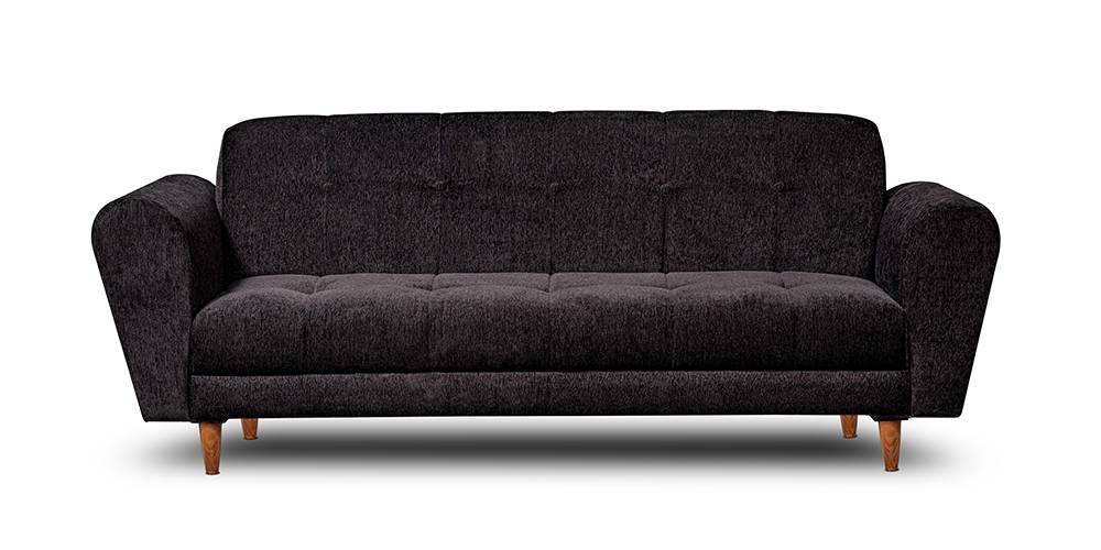 Elizabeth Fabric Sofa - Black by Urban Ladder - - 