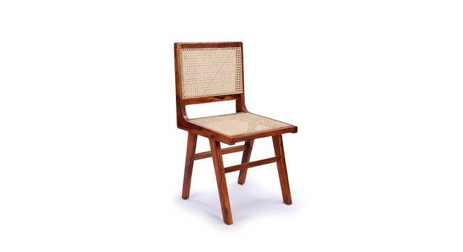 Finesse Solid Wood Dining Chair (White, Cream With Teak Finish Finish) by Urban Ladder - Cross View Design 1 - 672989