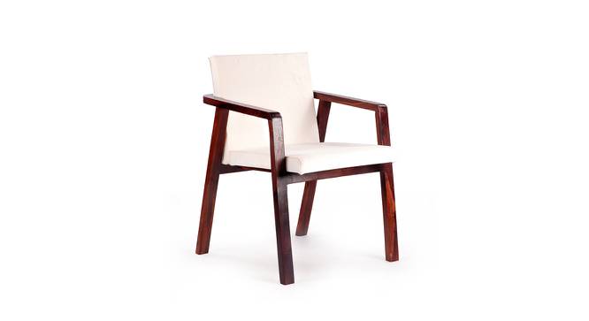 Finesse Solid Wood Dining Chair (White, White With Walnut Wooden Finish Finish) by Urban Ladder - Cross View Design 1 - 672993