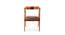 Fiesta Solid Wood Dining Chair (Brown, Natural Finish With Grey Cushion Finish) by Urban Ladder - Front View Design 1 - 673012
