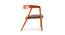 Fiesta Solid Wood Dining Chair (Brown, Natural Finish With Grey Cushion Finish) by Urban Ladder - Design 1 Side View - 673027